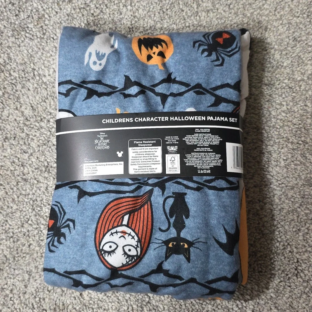 Disney Tim Burton's Nightmare Before Christmas Pajama Kids Set Size 10/12 Large